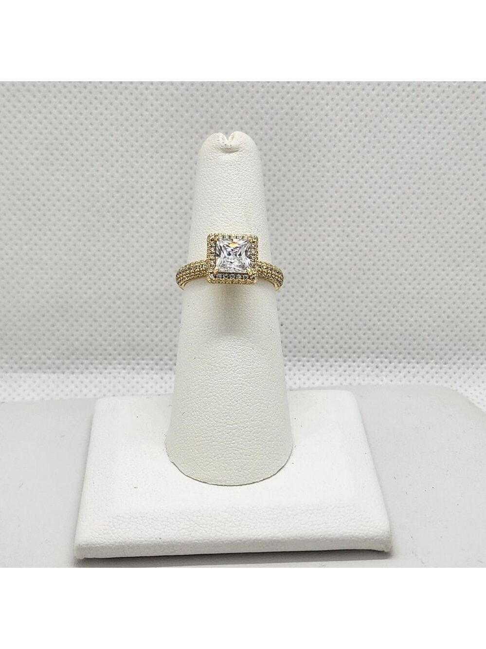 Brand New Sterling Silver 925 Square Gemstones Ring